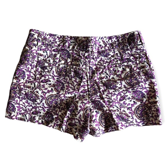 LOFT Floral Linen | Cotton Shorts Size 2 - Picture 3 of 8